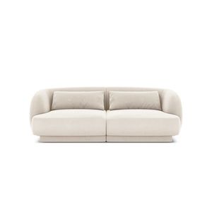 Canapea 2 locuri, Tulum, Cosmopolitan Design, 180x90x70 cm, catifea, bej deschis imagine