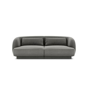 Canapea 2 locuri, Tulum, Cosmopolitan Design, 180x90x70 cm, catifea, gri deschis imagine