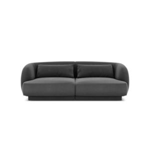 Canapea 2 locuri, Tulum, Cosmopolitan Design, 180x90x70 cm, catifea, gri imagine