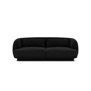 Canapea 2 locuri, Tulum, Cosmopolitan Design, 180x90x70 cm, catifea, negru imagine