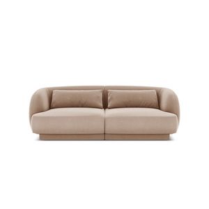 Canapea 2 locuri, Tulum, Cosmopolitan Design, 180x90x70 cm, catifea, bej imagine