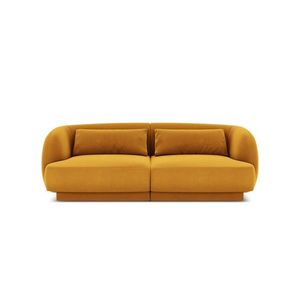 Canapea 2 locuri, Tulum, Cosmopolitan Design, 180x90x70 cm, catifea, galben imagine