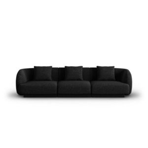 Canapea 3 locuri, Tulum, Cosmopolitan Design, 255x90x70 cm, tesatura chenille, negru imagine