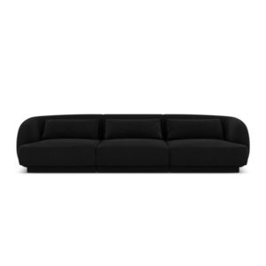 Canapea 3 locuri, Tulum, Cosmopolitan Design, 255x90x70 cm, catifea, negru imagine