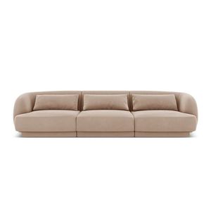Canapea 3 locuri, Tulum, Cosmopolitan Design, 255x90x70 cm, catifea, bej imagine
