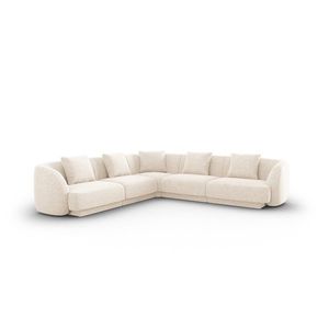 Coltar reversibil 5 locuri, Tulum, Cosmopolitan Design, 255x255x70 cm, tesatura chenille, bej deschis imagine