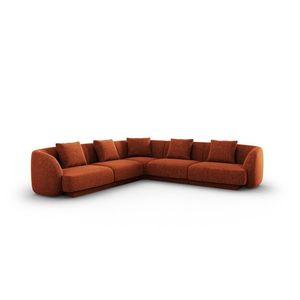 Coltar reversibil 5 locuri, Tulum, Cosmopolitan Design, 255x255x70 cm, tesatura chenille, teracota imagine