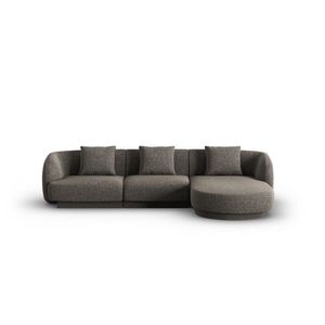 Coltar dreapta 4 locuri, Tulum, Cosmopolitan Design, 255x156x70 cm, tesatura chenille, gri imagine