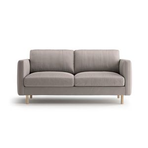 Canapea 2 locuri, Eden, Micadoni, 146x92x90 cm, catifea, gri beton imagine