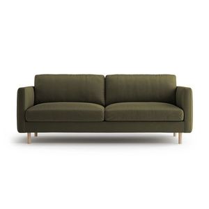Canapea 3 locuri, Eden, Micadoni, 173x92x90 cm, catifea, verde muschi melanj imagine
