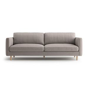 Canapea 4 locuri, Eden, Micadoni, 209x92x90 cm, catifea, gri beton imagine