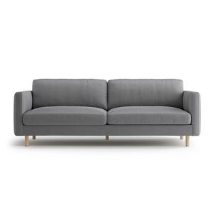 Canapea 4 locuri, Eden, Micadoni, 209x92x90 cm, catifea, gri imagine