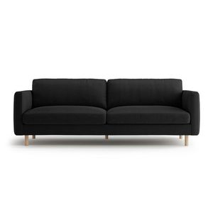 Canapea 4 locuri, Eden, Micadoni, 209x92x90 cm, catifea, negru imagine
