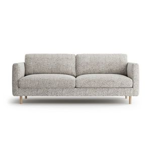 Canapea 3 locuri, Eden, Micadoni, 173x92x90 cm, tesatura structurata, bej melange imagine