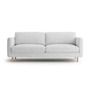 Canapea 3 locuri, Eden, Micadoni, 173x92x90 cm, tesatura structurata, gri deschis melanj imagine