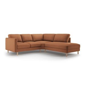 Coltar dreapta 4 locuri, Eden, Micadoni, 267x234x90 cm, catifea, miere imagine