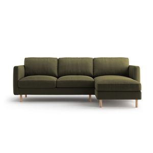 Coltar dreapta 3 locuri, Eden, Micadoni, 250x150x90 cm, catifea, verde muschi melanj imagine