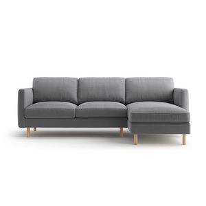 Coltar dreapta 3 locuri, Eden, Micadoni, 250x150x90 cm, catifea, gri imagine