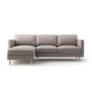 Coltar stanga 3 locuri, Eden, Micadoni, 250x150x90 cm, catifea, gri beton imagine