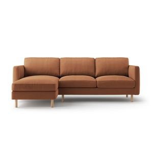 Coltar stanga 3 locuri, Eden, Micadoni, 250x150x90 cm, catifea, miere imagine