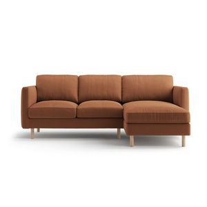 Coltar dreapta 3 locuri, Eden, Micadoni, 223x150x90 cm, catifea, miere imagine