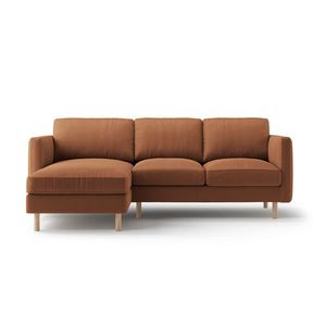Coltar stanga 3 locuri, Eden, Micadoni, 223x150x90 cm, catifea, miere imagine