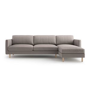Coltar dreapta 4 locuri, Eden, Micadoni, 286x150x90 cm, catifea, gri beton imagine