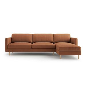 Coltar dreapta 4 locuri, Eden, Micadoni, 286x150x90 cm, catifea, miere imagine