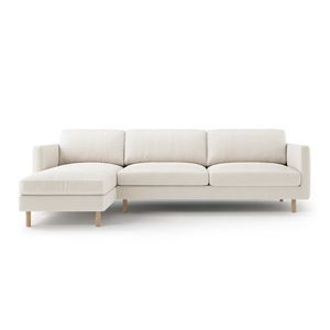 Coltar stanga 4 locuri, Eden, Micadoni, 286x150x90 cm, catifea, bej imagine