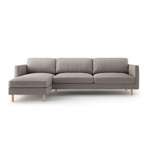 Coltar stanga 4 locuri, Eden, Micadoni, 286x150x90 cm, catifea, gri beton imagine
