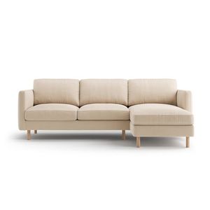 Coltar dreapta 3 locuri, Eden, Micadoni, 250x150x90 cm, catifea, bej nude imagine