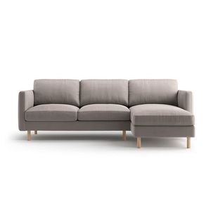 Coltar dreapta 3 locuri, Eden, Micadoni, 250x150x90 cm, catifea, gri beton imagine