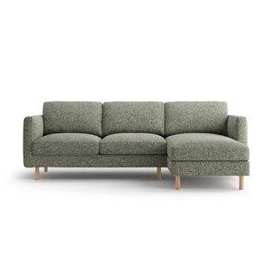 Coltar dreapta 3 locuri, Eden, Micadoni, 250x150x90 cm, tesatura structurata, verde muschi melanj imagine