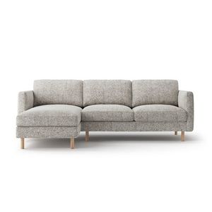 Coltar stanga 3 locuri, Eden, Micadoni, 250x150x90 cm, tesatura structurata, bej melange imagine