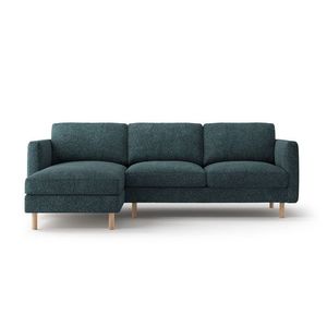 Coltar stanga 3 locuri, Eden, Micadoni, 250x150x90 cm, tesatura structurata, verde albastrui melanj imagine