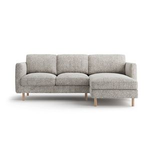 Coltar dreapta 3 locuri, Eden, Micadoni, 223x150x90 cm, tesatura structurata, bej melange imagine