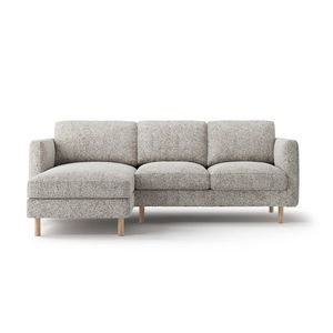 Coltar stanga 3 locuri, Eden, Micadoni, 223x150x90 cm, tesatura structurata, bej melange imagine