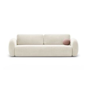 Canapea extensibila 3 locuri, Tonale, Cosmopolitan Design, 262x105x88 cm, catifea, ivoriu imagine