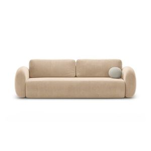 Canapea extensibila 3 locuri, Tonale, Cosmopolitan Design, 262x105x88 cm, catifea, bej migdala imagine