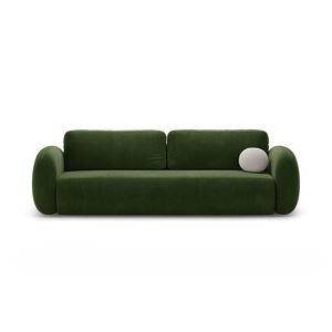 Canapea extensibila 3 locuri, Tonale, Cosmopolitan Design, 262x105x88 cm, catifea, verde army imagine
