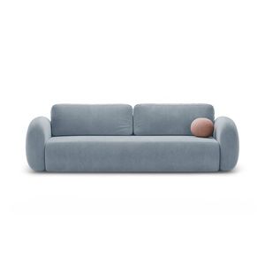 Canapea extensibila 3 locuri, Tonale, Cosmopolitan Design, 262x105x88 cm, catifea, albastru gri imagine