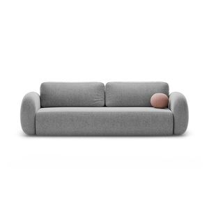 Canapea extensibila 3 locuri, Tonale, Cosmopolitan Design, 262x105x88 cm, tesatura chenille, gri deschis imagine