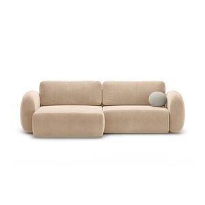 Coltar extensibil reversibil 4 locuri, Tonale, Cosmopolitan Design, 262x149x88 cm, catifea, bej migdala imagine