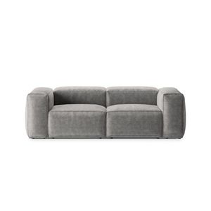 Canapea 2 locuri, Bergamo, Cosmopolitan Design, 224x108x70 cm, catifea chenille raiata, gri deschis imagine