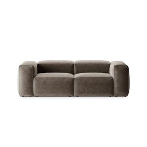 Canapea 2 locuri, Bergamo, Cosmopolitan Design, 224x108x70 cm, tesatura structurata, cappuccino imagine