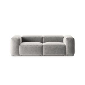 Canapea 2 locuri, Bergamo, Cosmopolitan Design, 224x108x70 cm, tesatura structurata, gri deschis imagine