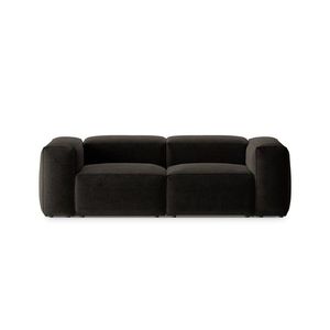 Canapea 2 locuri, Bergamo, Cosmopolitan Design, 224x108x70 cm, tesatura structurata, negru imagine