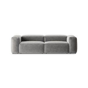Canapea 3 locuri, Bergamo, Cosmopolitan Design, 264x108x70 cm, tesatura structurata, gri deschis imagine