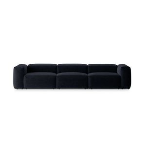 Canapea 4 locuri, Bergamo, Cosmopolitan Design, 364x108x70 cm, tesatura structurata, albastru navy imagine