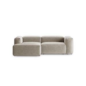 Coltar stanga 2 locuri, Bergamo, Cosmopolitan Design, 244x152x70 cm, tesatura structurata, bej imagine